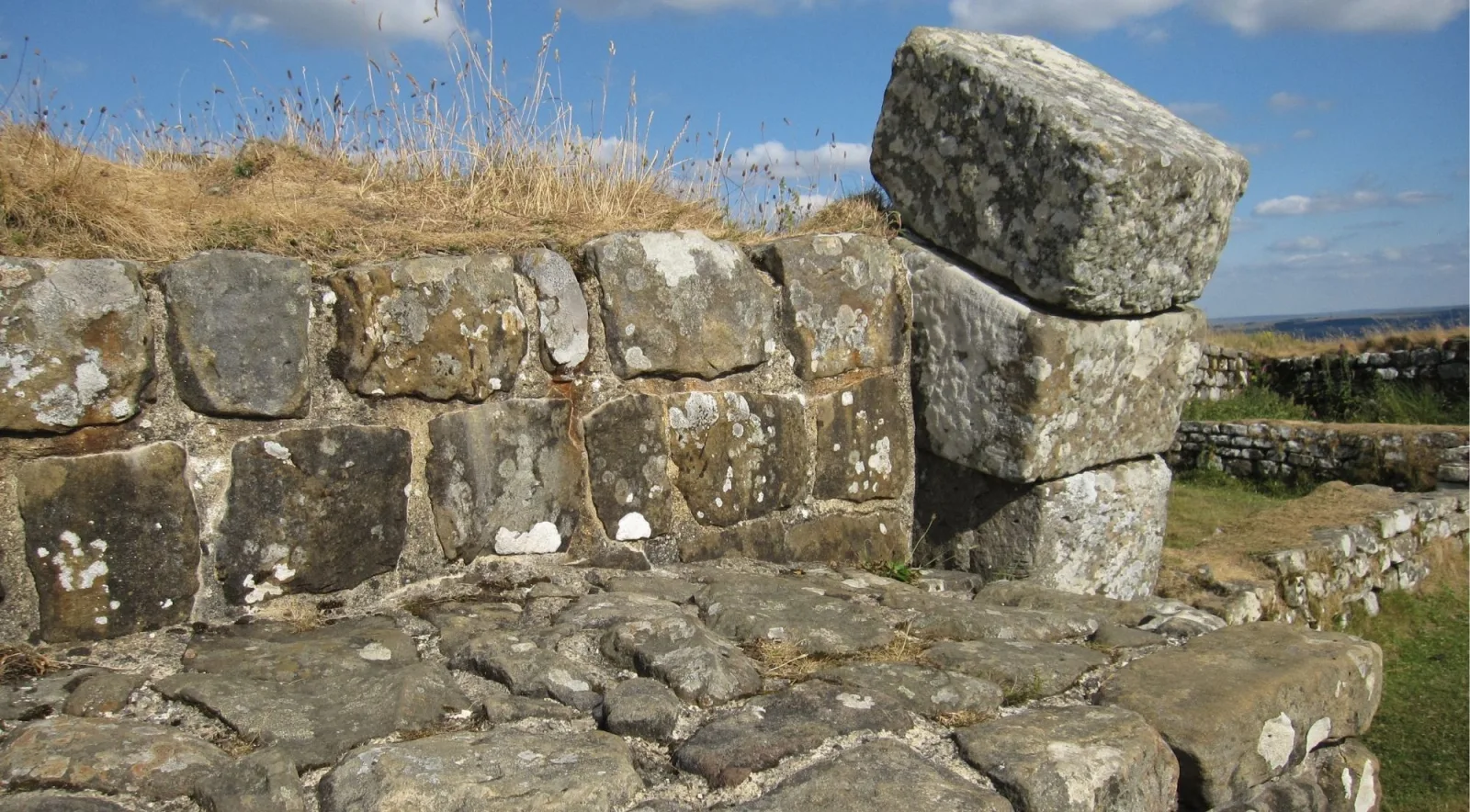 Large squared stones in a surviving course of Hadrian's Wall